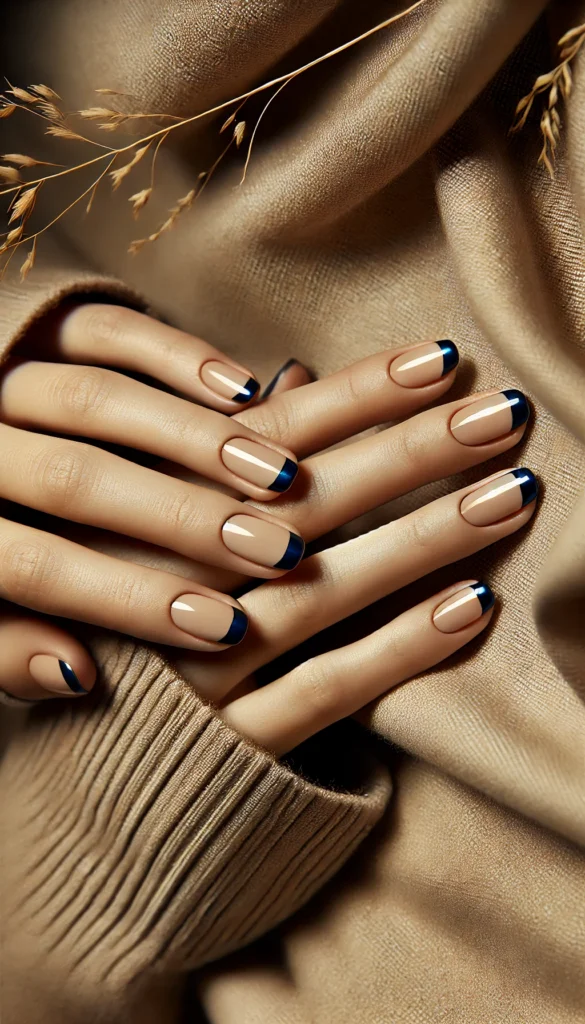 15. Dark Blue French Tips 15. Dark Blue French Tips