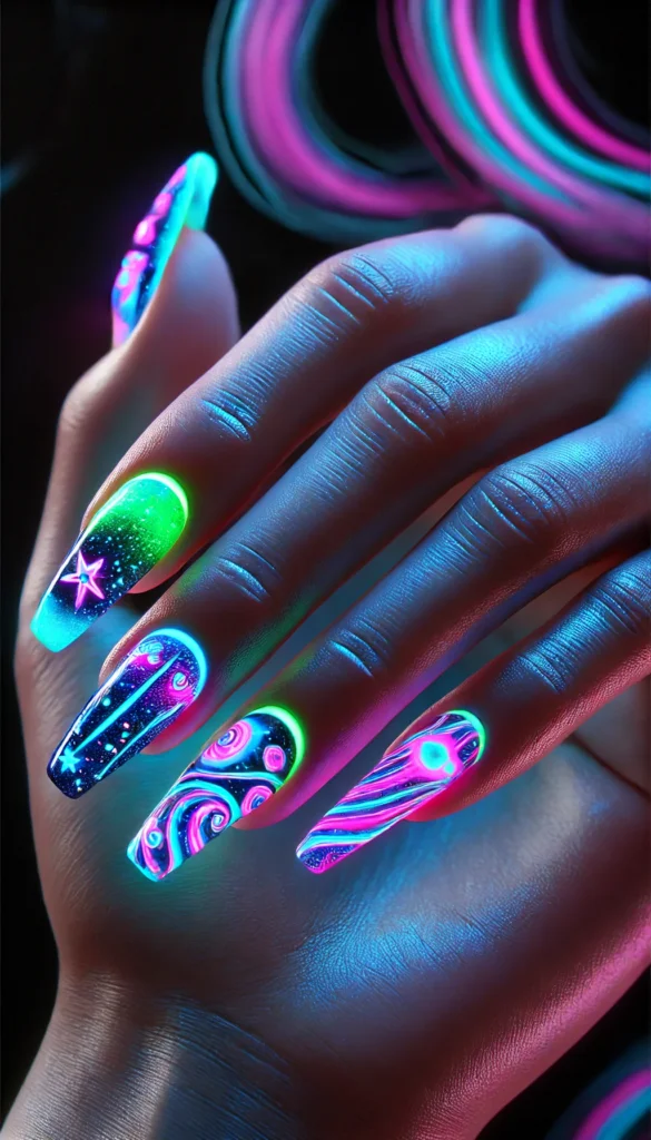 4. Glow-in-the-Dark Nails 4. Glow-in-the-Dark Nails