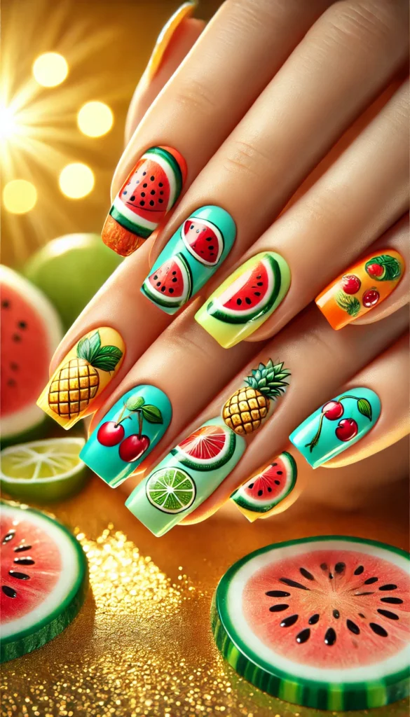 9. Fruit-Inspired Nails 9. Fruit-Inspired Nails