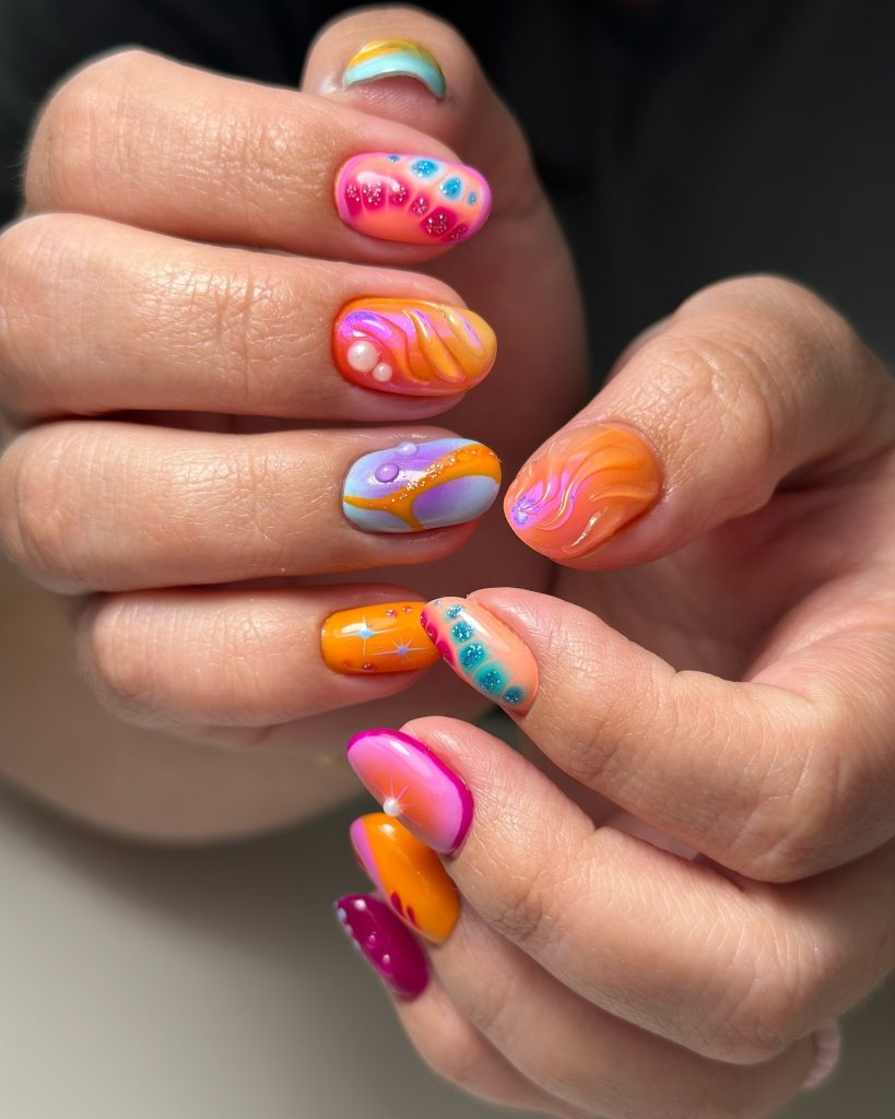 15 Blooming Gel Nail Art Designs for Stunning Looks 5 blooming gel nail art