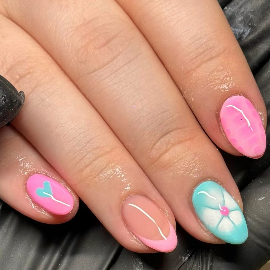 15 Blooming Gel Nail Art Designs for Stunning Looks 14 blooming gel nail art