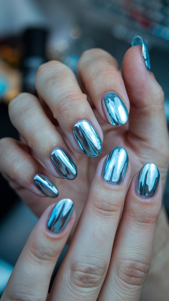 Blue Chrome Nails for a Sleek Look Try These Trendy Styles 2 image 1