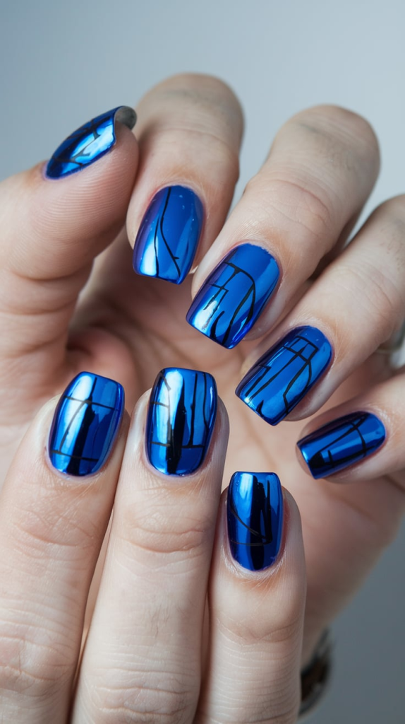 Blue Chrome Nails for a Sleek Look Try These Trendy Styles 12 image 13