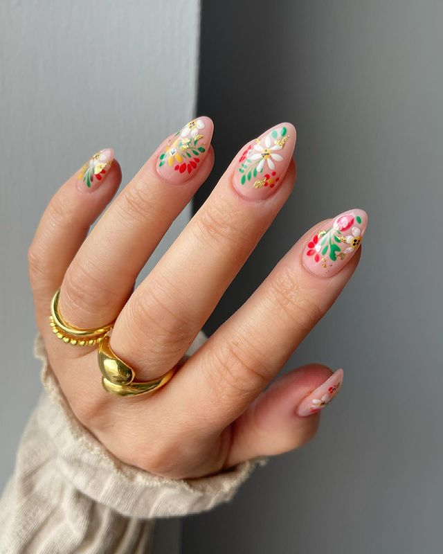 17+ Floral Nails To Try Out This Spring! 15 image 207