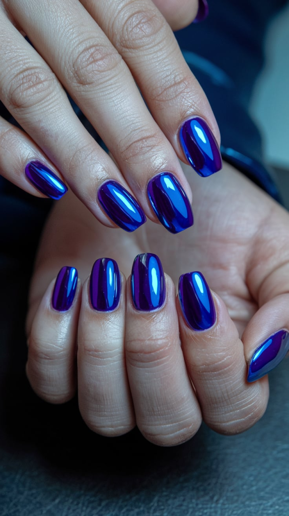 Blue Chrome Nails for a Sleek Look Try These Trendy Styles 4 image 4