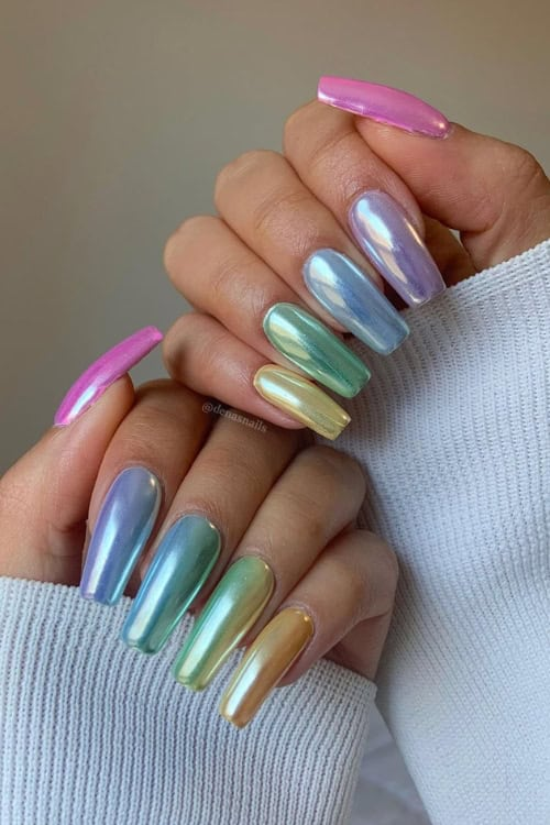 20 Beautiful Chrome Nails Designs for a Shiny, Stylish Look 9 image 45