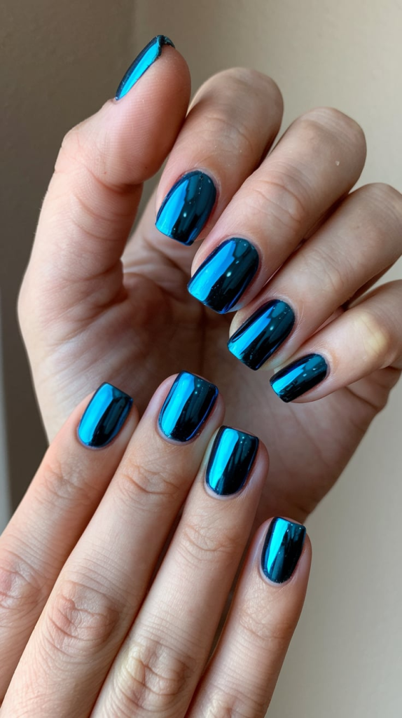 Blue Chrome Nails for a Sleek Look Try These Trendy Styles 6 image 6