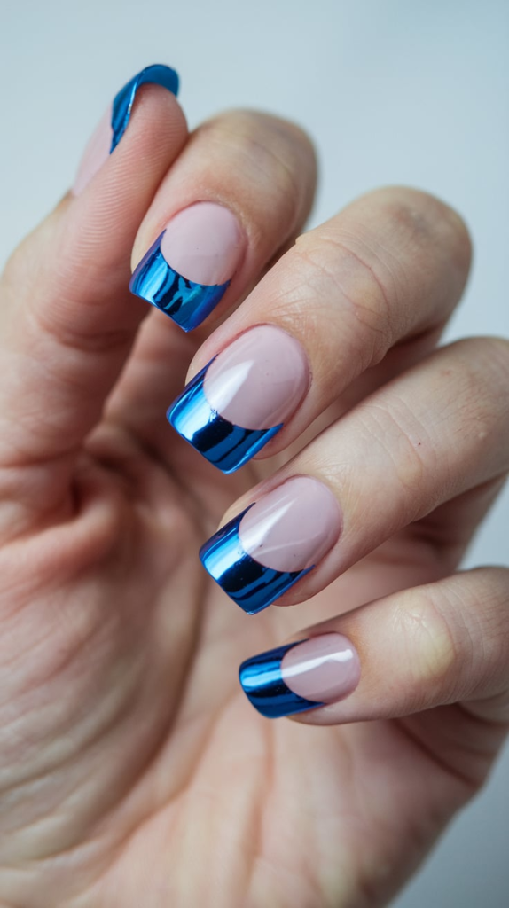 Blue Chrome Nails for a Sleek Look Try These Trendy Styles 9 image 9