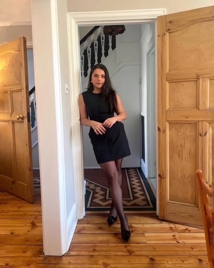 Graduation Outfit Ideas for a Stylish and Memorable Day 2 Black Formal Dress with Tights