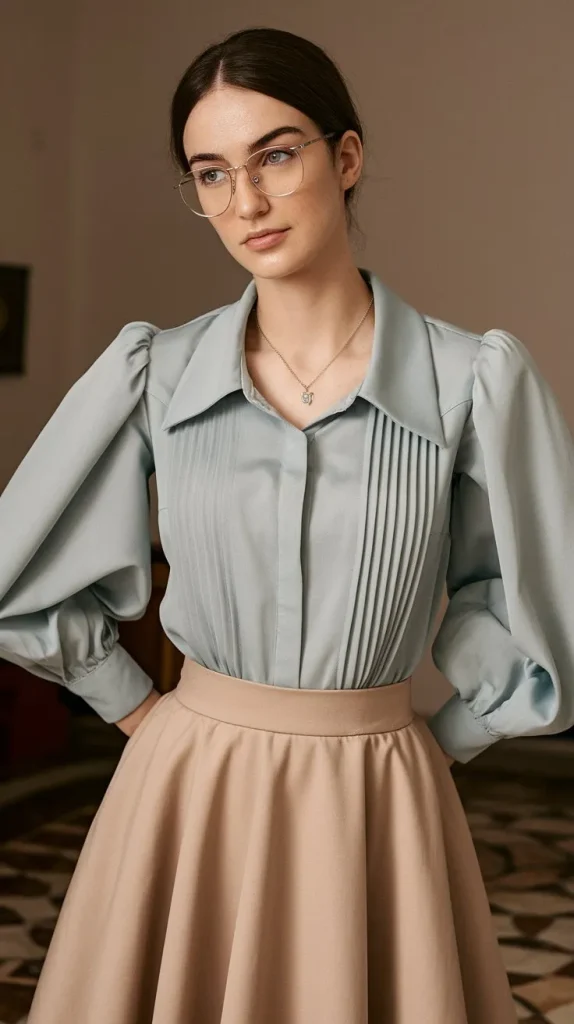 Best Country Club Outfit Ideas Look Stylish and Elegant 12 Blouse with A Line Skirt