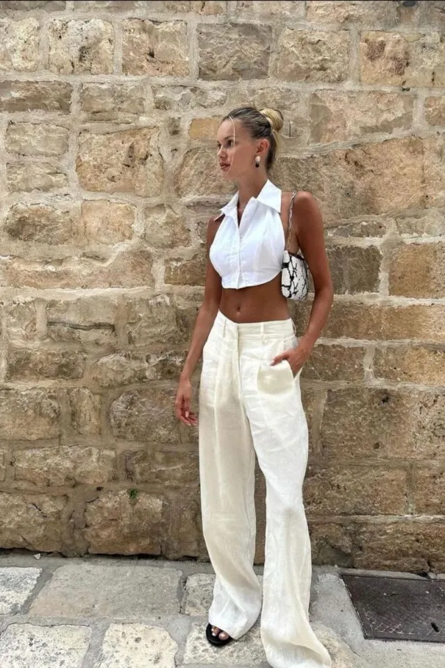 Linen Pants Outfit Ideas for Stylish and Effortless Looks 4 Brunch Attire