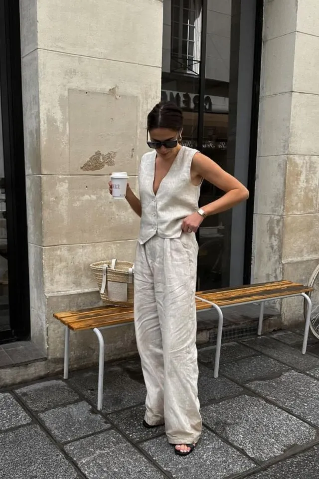 Linen Pants Outfit Ideas for Stylish and Effortless Looks 1 Casual Chic for Coffee Runs