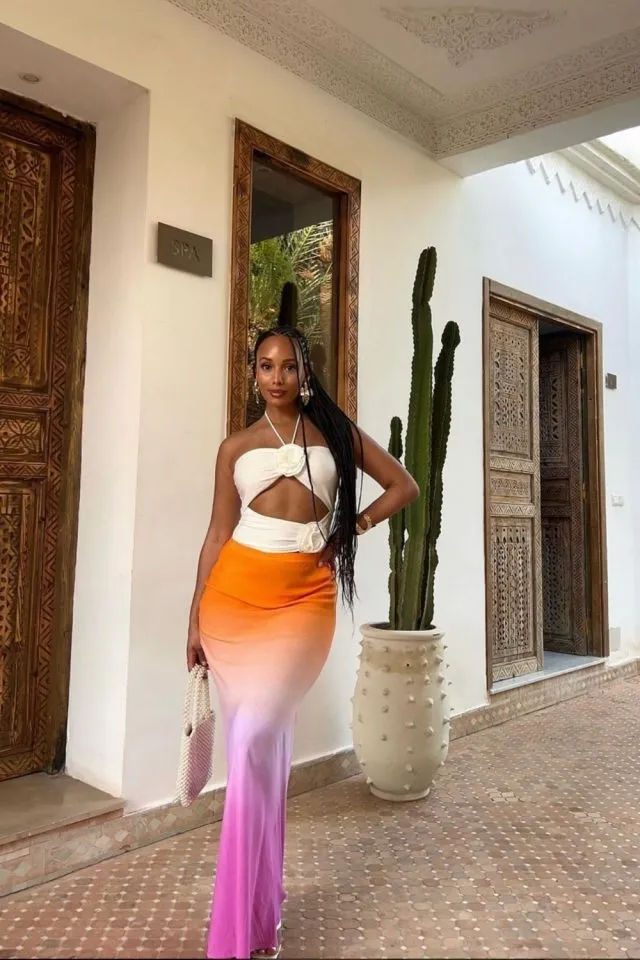 Morocco Outfits for a Stylish and Comfortable Trip 6 Elegant Dinner Ensemble