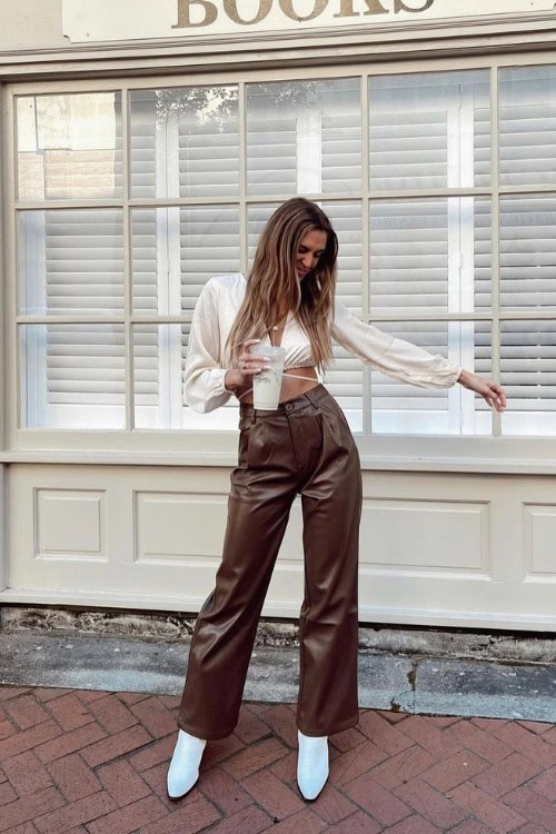 Going Out Outfits That Make You Look Stylish Instantly 14 Long-Sleeve Criss-Cross Crop Top
