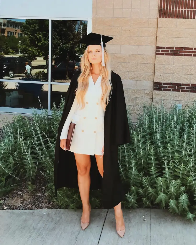 Graduation Outfit Ideas for a Stylish and Memorable Day 1 Long White Blazer