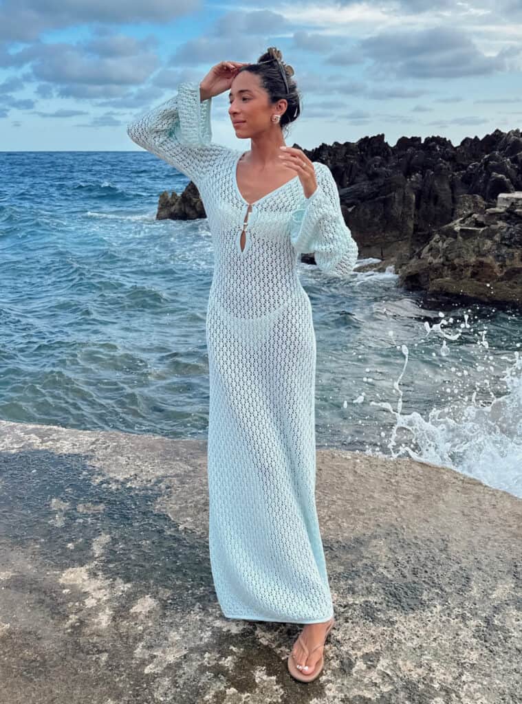 Chic France Outfits for Effortless Style 15 Sheer Coverup Dress Bikini Set