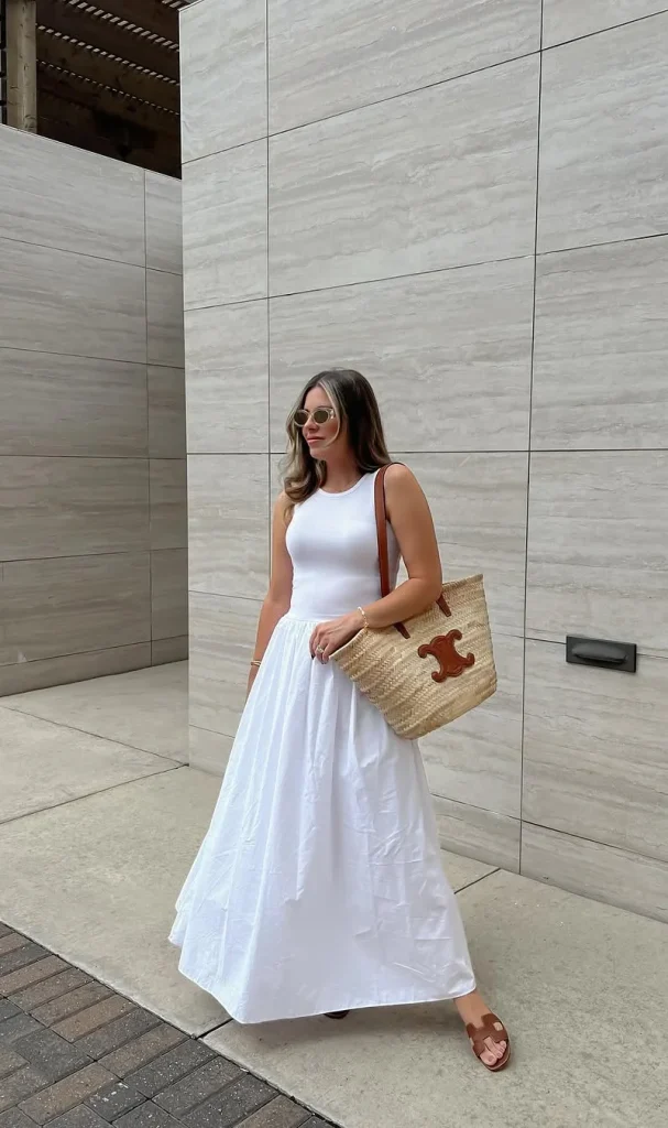 White Maxi Skirt Outfit Ideas for a Chic Look 9 Summer Minimalism
