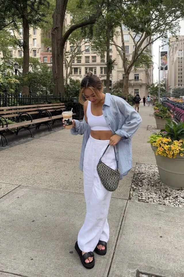 Linen Pants Outfit Ideas for Stylish and Effortless Looks 11 Urban Cool for City Strolls