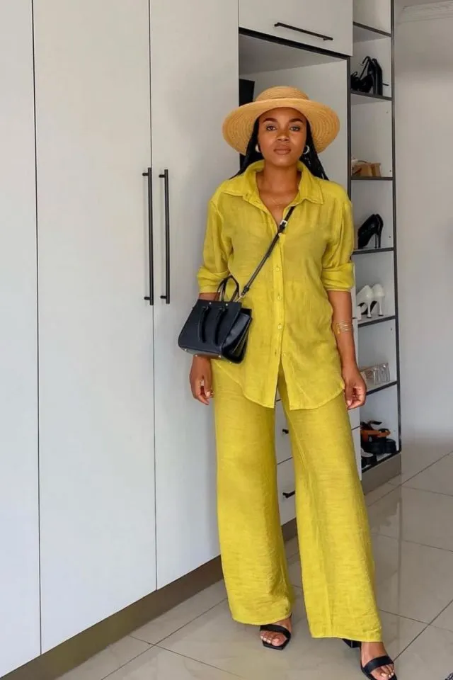 Stylish Linen Trousers Outfit Ideas for Effortless Looks 2 Vibrant and Effortless in Yellow