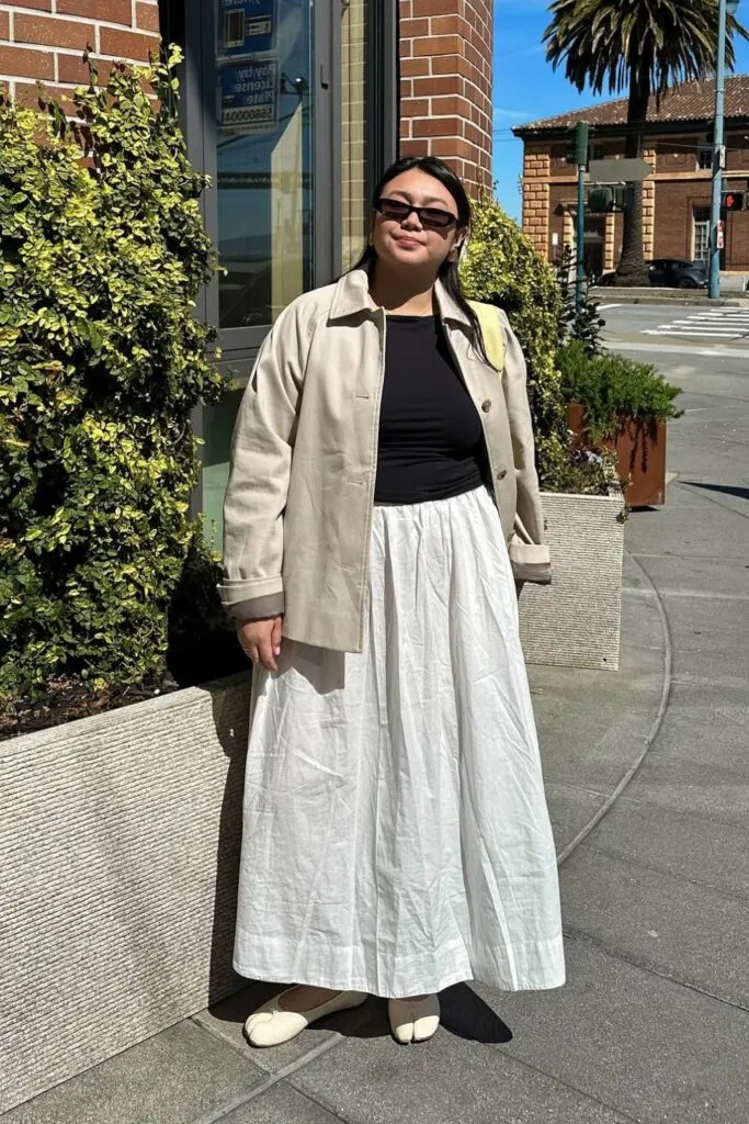 Chic White Skirt Outfit Ideas for Every Occasion 3 Voluminous