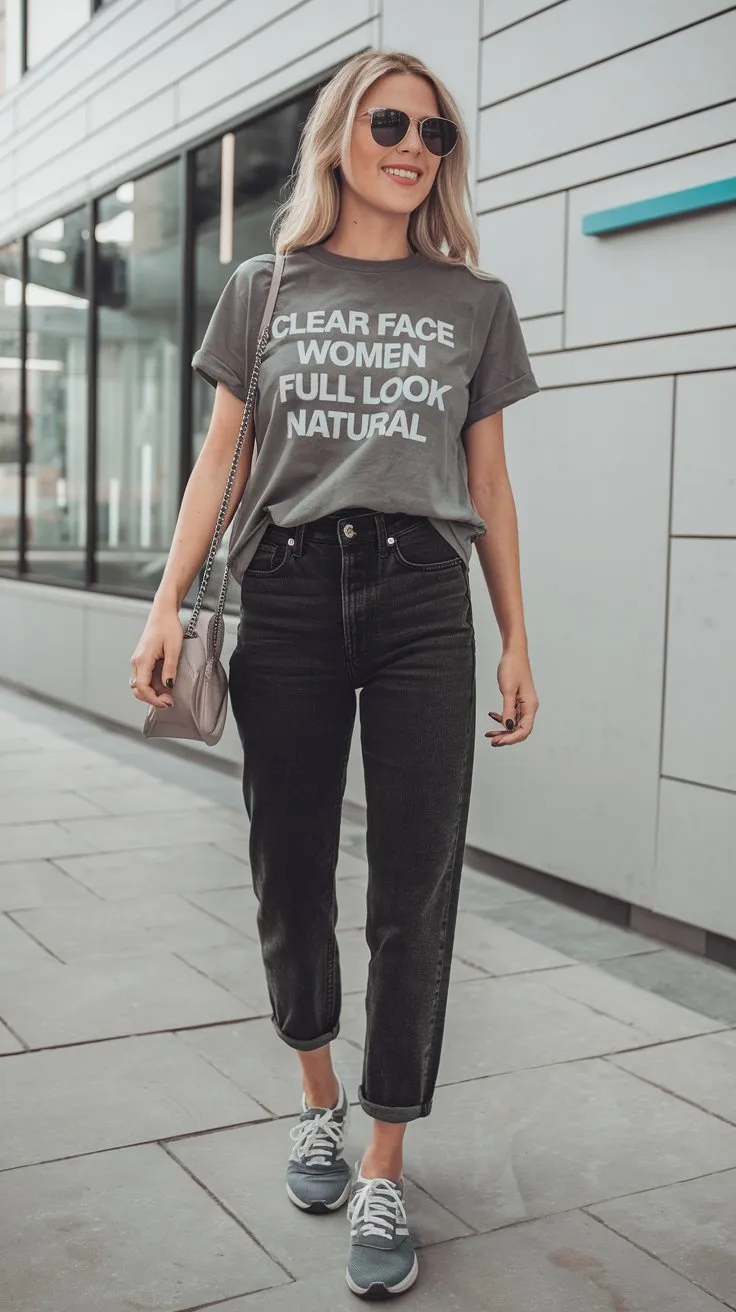 black jeans outfit summer