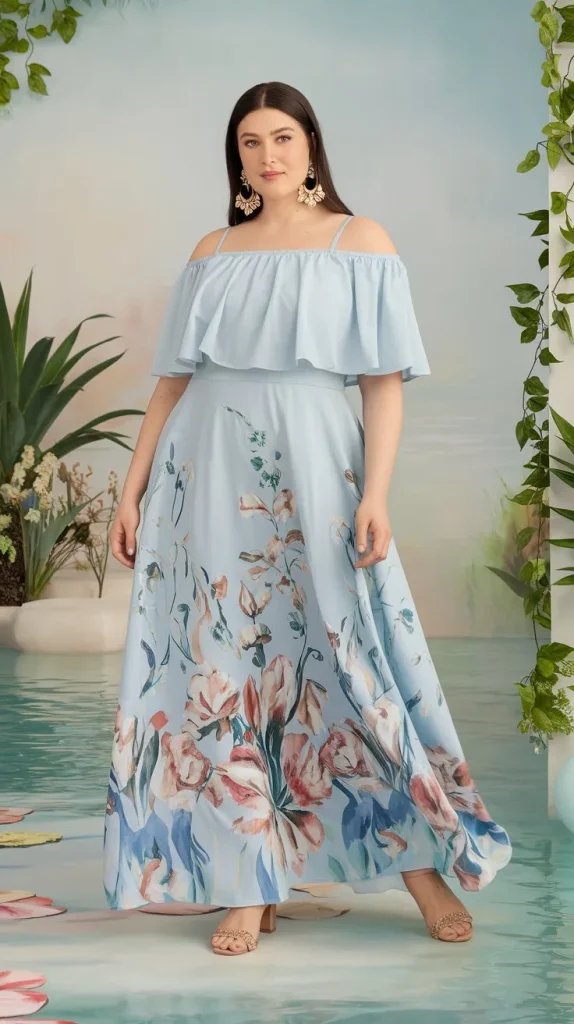 Plus Size Summer Outfits for Women to Slay in the Sunshine 12 Maxi Dress