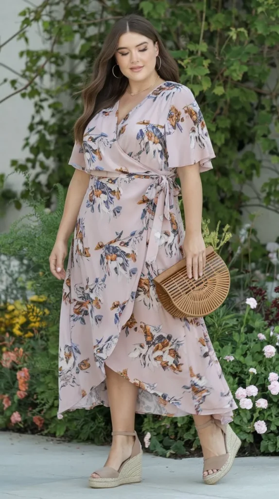 Plus Size Summer Outfits for Women to Slay in the Sunshine 10 Wrap Dress