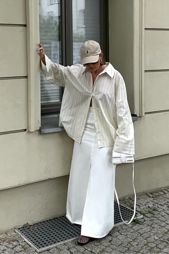 Chic Oversized Shirt Outfit Ideas for Effortless Style 8 how to style oversized shirt 8 683x1024 1