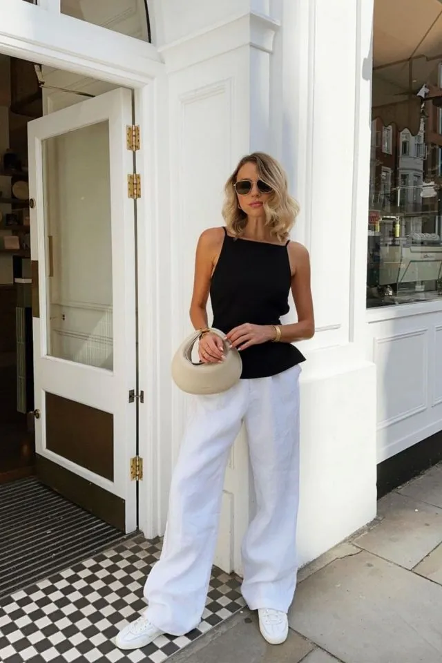 Stylish Linen Trousers Outfit Ideas for Effortless Looks 10 linen trousers outfit pants 10 640x960 1