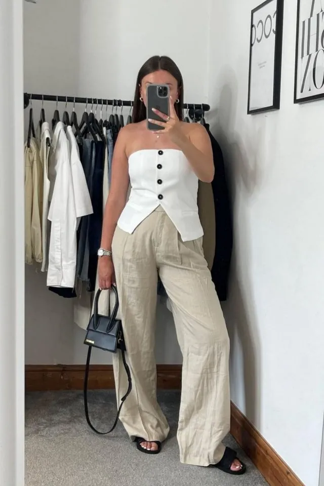 Stylish Linen Trousers Outfit Ideas for Effortless Looks 7 linen trousers outfit pants 7 640x960 1