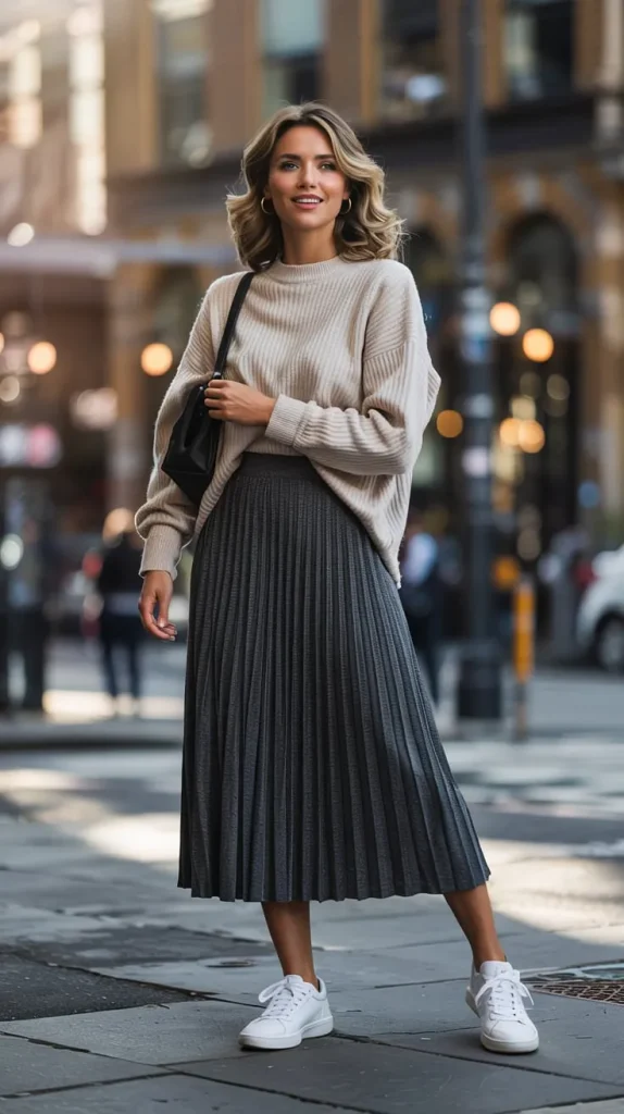 Grey Skirt Outfit Ideas You Can Wear Anywhere 8 AFxXscsKTnaRfXGmYq6j1g