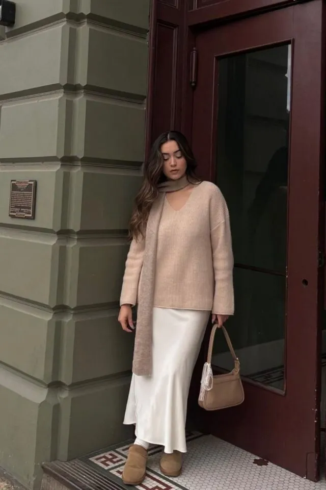 Satin Skirt Outfit Ideas for Every Style and Season 10 Satin Skirts Outfits 16 640x960 1
