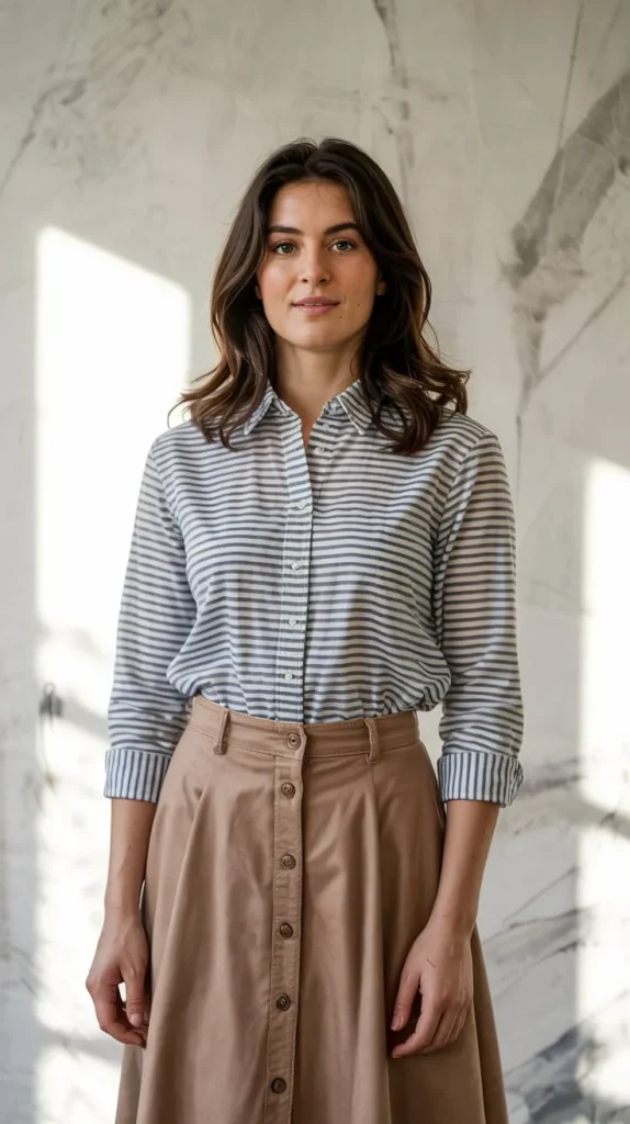 Stylish Brown Skirt Outfit Ideas to Elevate Your Wardrobe 14 mZDEhGpaQPK64ZlgowdZcA